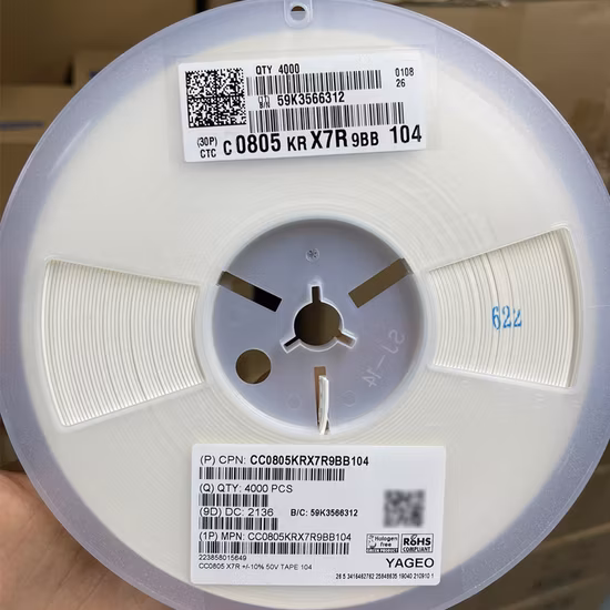 Керамический конденсатор SMD 0805 100NF 104K 10% 50V Cc0805krx7r9bb104